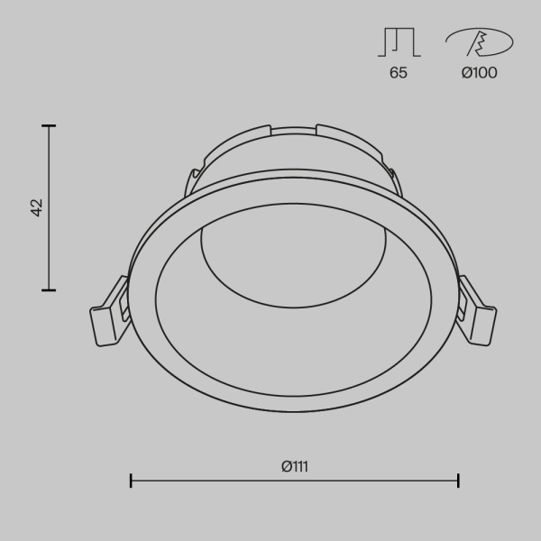 Встраиваемый светильник Maytoni Technical Downlight Share DL126-GX53-WMG