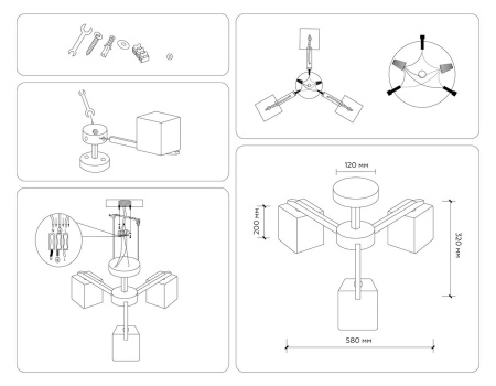 Потолочная люстра Ambrella light Traditional Loft TR83115