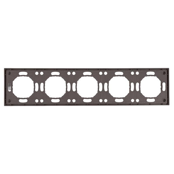 Рамка Stekker, PFR00-5005-09 5-местная Эмили, антрацит, soft touch 49940