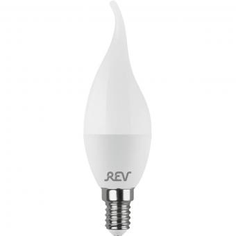Лампа светодиодная REV FC37 Е14 5W 4000K нейтральный белый свет свеча на ветру 32513 0