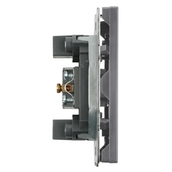 Розетка телевизионная 1-местная (механизм), STEKKER, 75 Ом, 5-862МГц, серия Эмили, RST00-5108-10, платиново-серый, soft touch 49953