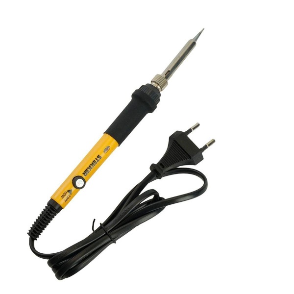 Паяльник с регулировкой температуры до450С с керам.нагревателем,60Вт,долговечное жало,230В, Stekker PLE602-60 49817