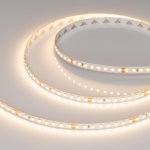 Светодиодная лента RT-A128-8mm 24V Warm2700 (10 W/m, IP20, 5m) Arlight 038759(1)