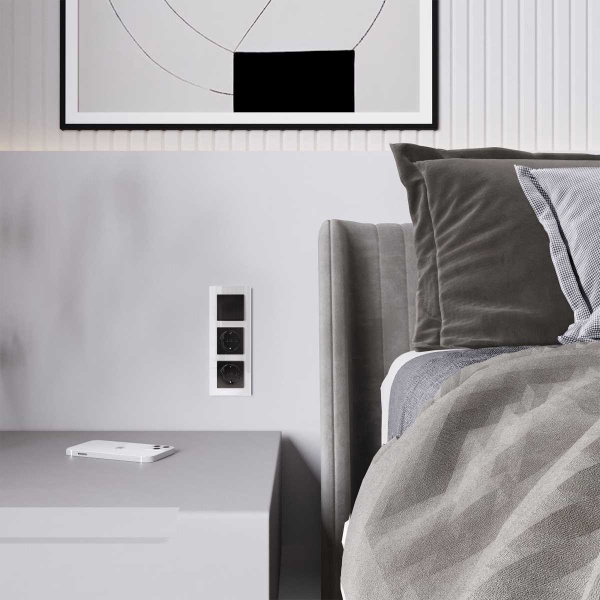 Выключатель Werkel одноклавишный проходной черный акрил W1112048 4690389197628