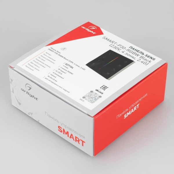 Панель управления Arlight Sens Smart-P30-RGBW Black 027104 Панель управления Arlight Sens Smart-P30-RGBW Black 027104