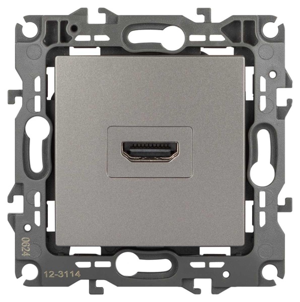 Розетка ЭРА Серия 12 12-3114-16 HDMI титан Б0065714