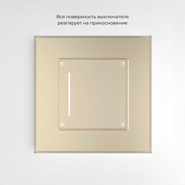 Сенсорный выключатель одноклавишный Werkel с подсветкой шампань W4512011 4690389198014