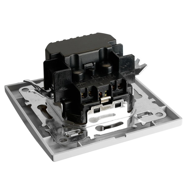 Розетка 1-местная Stekker, PST16-9016-01, 250В, 2.1А с USB+ type C Эрна, белый 50076