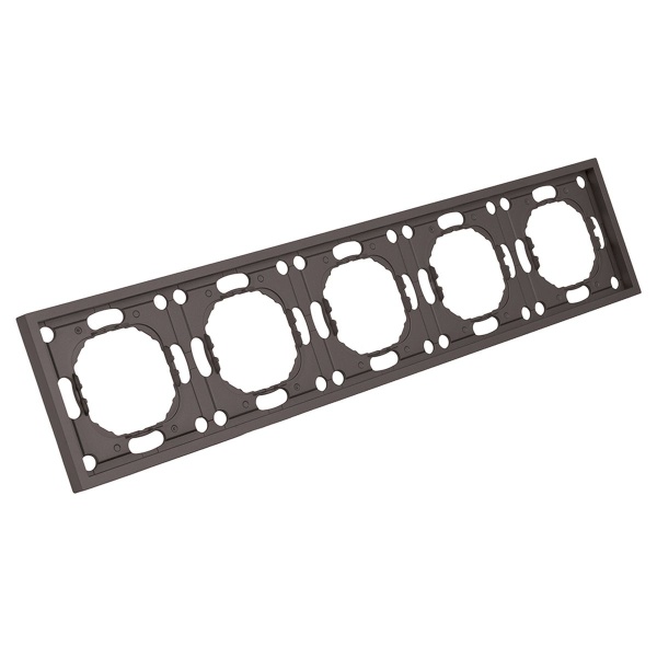 Рамка Stekker, PFR00-5005-09 5-местная Эмили, антрацит, soft touch 49940