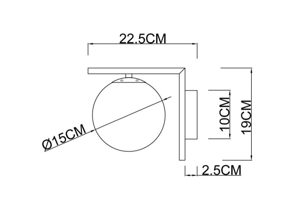 Бра Arte Lamp Bolla-Unica A1924AP-1BK Бра Arte Lamp Bolla-Unica A1924AP-1BK