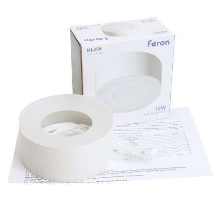 Светильник потолочный Feron HL456 12W, 230V, GX53, белый 51346