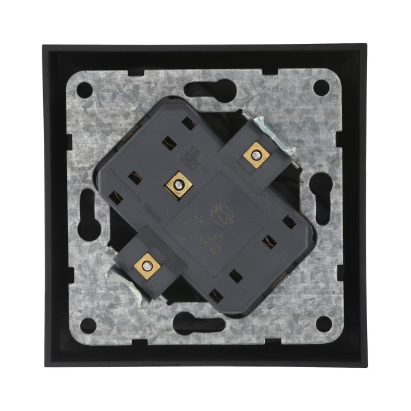 Розетка LK Studio двойная с з/к, со шторками (черный бархат) LK60 863508-1