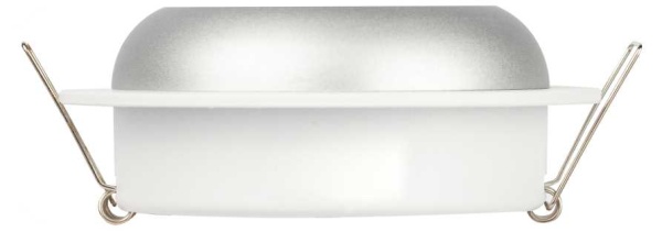 Светильник встраиваемый ЭРА KL111 WH/SL под лампу GX53 белый/серебро матовый Б0061539