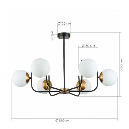 Потолочная люстра Evoluce Ciane SLE1098-402-06