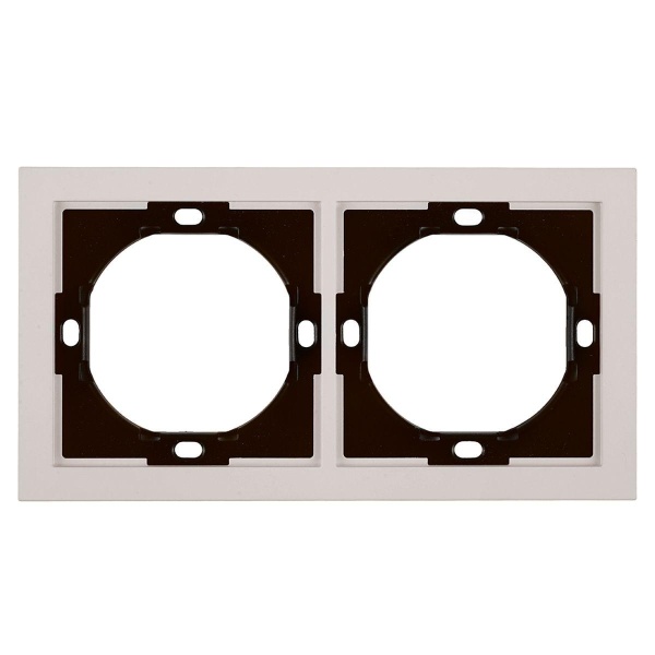 Рамка 2-местная, Stekker Мия, PFR00-3002-08, пудровый жемчуг 50487