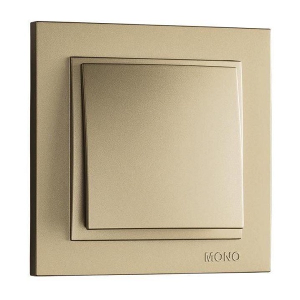Выключатель Mono Electric Despina одноклавишный титан 102-222225-100 Выключатель Mono Electric Despina одноклавишный титан 102-222225-100