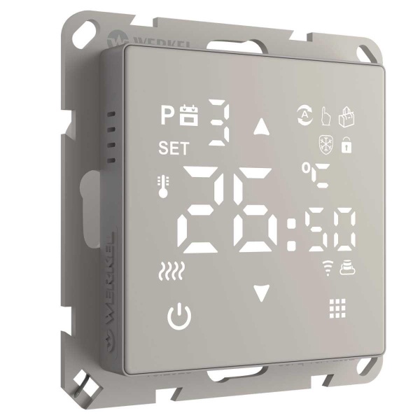 Терморегулятор умный сенсорный для теплого пола Werkel W1151217 дымчатый 4690389201165