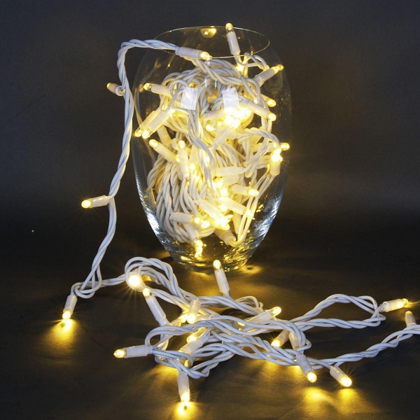 Cветодиодная гирлянда Sneha нить 24V теплый белый мерцающий A-504 WW