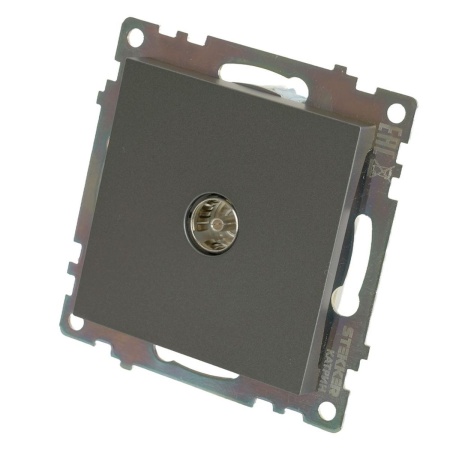 ТВ-розетка Stekker Катрин графит GLS00-7108-06 49419