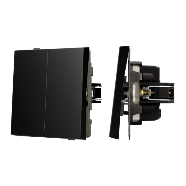 Механизм выключателя управления шторами SWT-TENDO-MKR2-PL-BK (230V, 10A) Arlight 054139