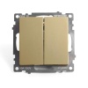 Переключатель двухклавишный Stekker Катрин золото GLS10-7107-08 49220