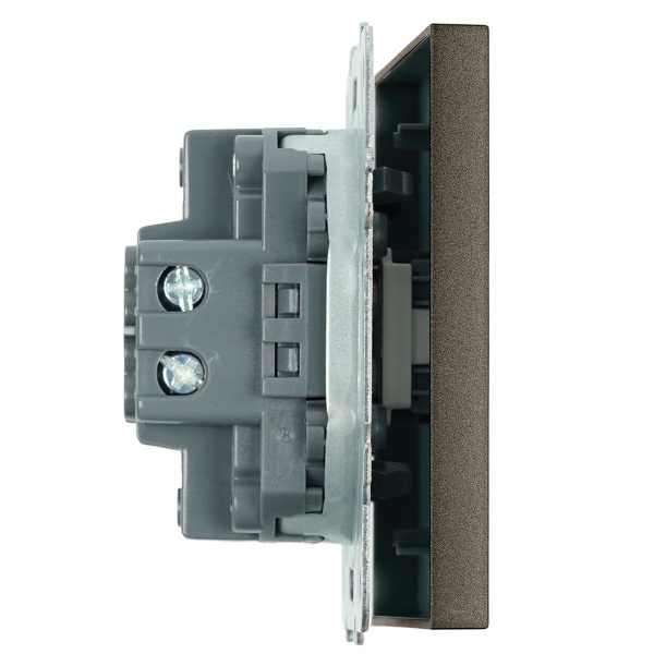 Переключатель перекрестный 1-клавишный (механизм), Stekker, 250В, 10А Эмили, RSW10-5110-09, антрацит, soft touch 49923