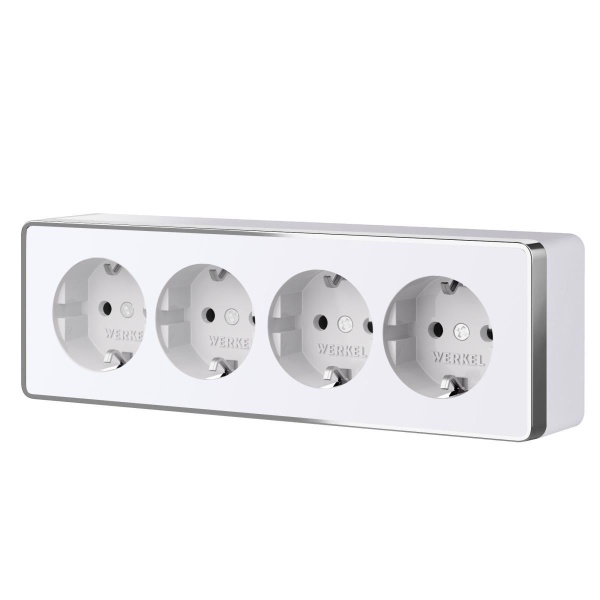 Розетка четверная с заземлением и шторками Gallant Werkel a071252