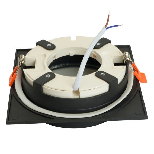 Светильник встраиваемый Feron DL705 потолочный GX70 черный квадрат IP44 51108