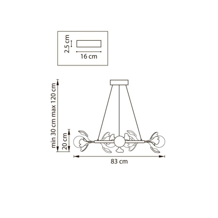 Люстра подвесная Ceramo BW Lightstar 799097