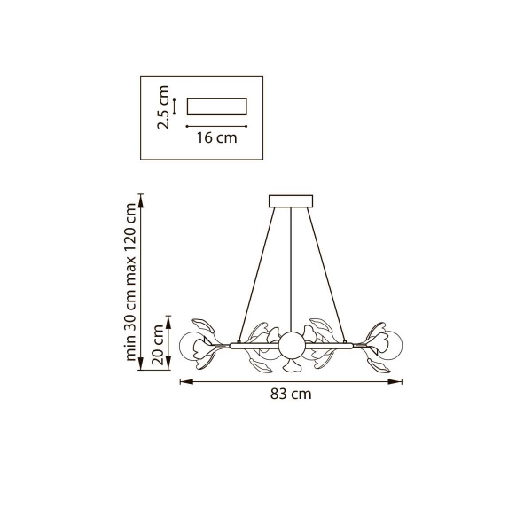Люстра подвесная Ceramo BW Lightstar 799097