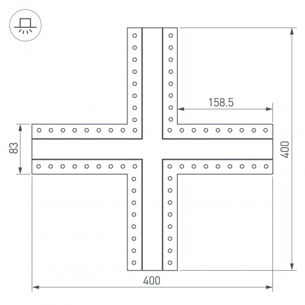 Коннектор X-образный Arlight SL-Linia32-Fantom 030099 Коннектор X-образный Arlight SL-Linia32-Fantom 030099
