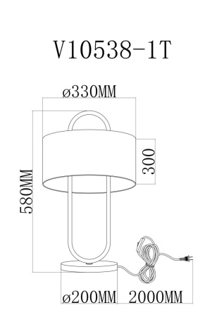 Лампа настольная Moderli Palma V11599-1T