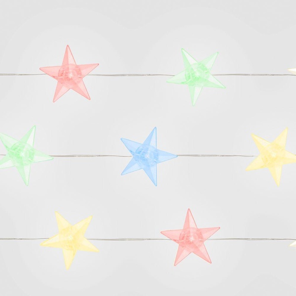 Светодиодная гирлянда Feron Звездочки USB разноцветная без мерцания CL572 41649