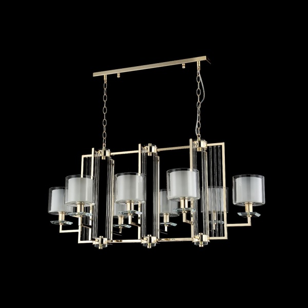 Подвесная люстра Crystal Lux Nicolas SP8 L1000 Gold/White