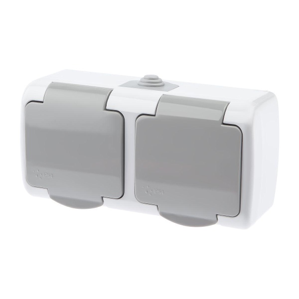 Розетка двойная ЭРА Intro Atlantic Schuko 2x2P+E 16A 250V с крышкой 5-204-03 Б0051061 Розетка двойная ЭРА Intro Atlantic Schuko 2x2P+E 16A 250V с крышкой 5-204-03 Б0051061