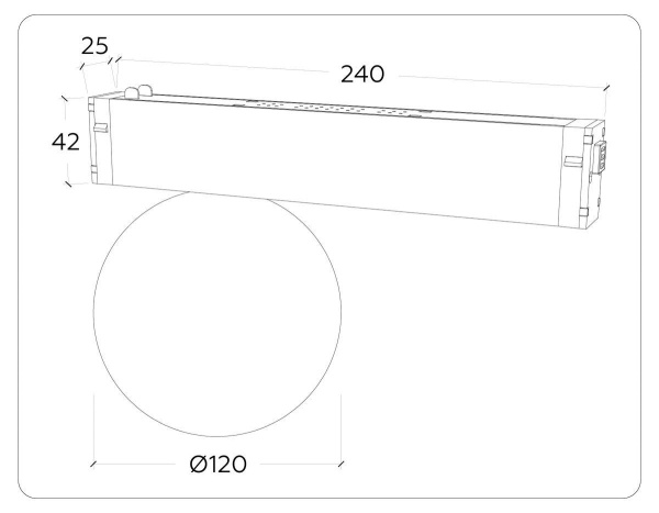 Трековый светодиодный светильник Ambrella Light Track System Magnetic 220V GL1371