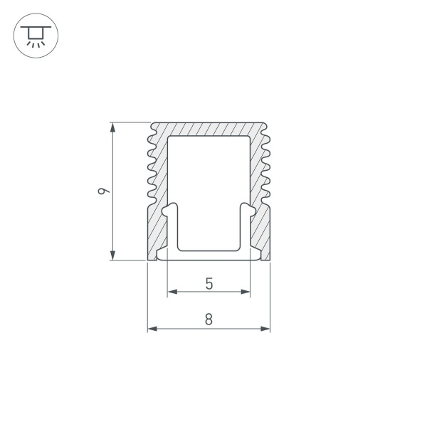 Профиль Arlight SL-MINI-8-2000 WHITE 037109