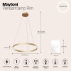 Подвесной светодиодный светильник Maytoni Rim MOD058PL-L32BS4K