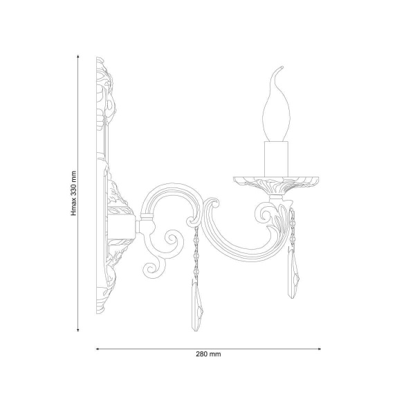 Бра Lucia Tucci Napoli W148.1 White Antique