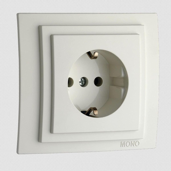 Розетка 2К+З Mono Electric Larissa 16A 250V винтовое подключение белый 103-191921-117 Розетка 2К+З Mono Electric Larissa 16A 250V винтовое подключение белый 103-191921-117