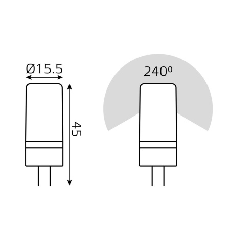 Лампа cветодиодная Gauss G4 5W 4100K прозрачная 18725 Лампа cветодиодная Gauss G4 5W 4100K прозрачная 18725