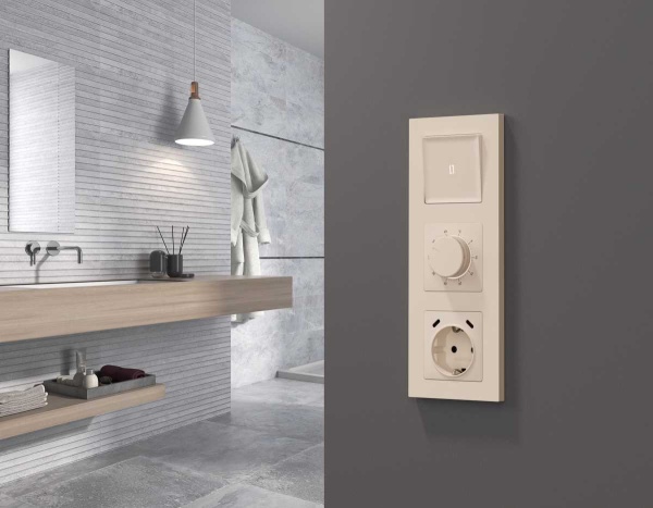 Лицевая панель ALFA (Бежевый матовый) для терморегулятора теплого пола QUANT AP3257