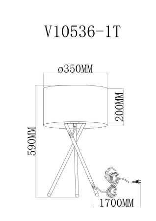 Лампа настольная Moderli Palma V11598-1T