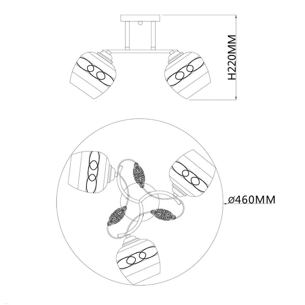 Потолочная люстра Escada Aiva 1110/3PL