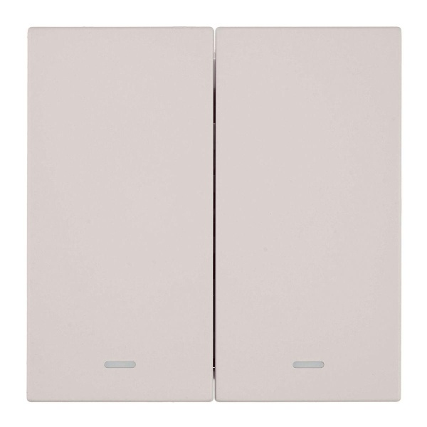 Выключатель 2-клавишный c индикатором (механизм), Stekker, 250В, 10А Мия, RSW10-3102-10, пудровый жемчуг 50476