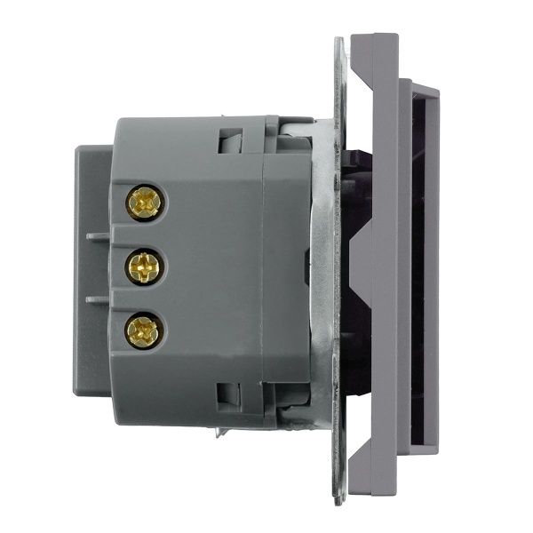 Выключатель карточный (механизм) Stekker 250В 40А Эмили RSW40-5114-10 платиново-серый soft touch 50699