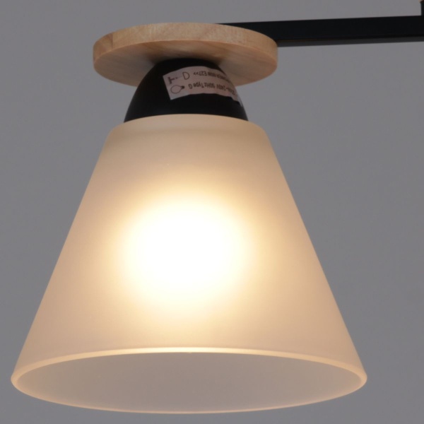 Потолочная люстра Reluce 11630-0.3-02 BK+WOOD