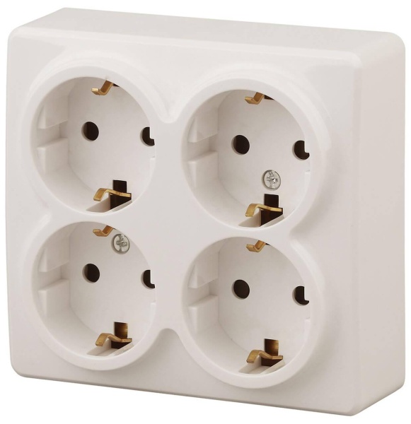 Розетка ЭРА Эксперт 4х2P E со шторками Schuko 16A 250V 11-2211-02 Б0020710 Розетка ЭРА Эксперт 4х2P E со шторками Schuko 16A 250V 11-2211-02 Б0020710
