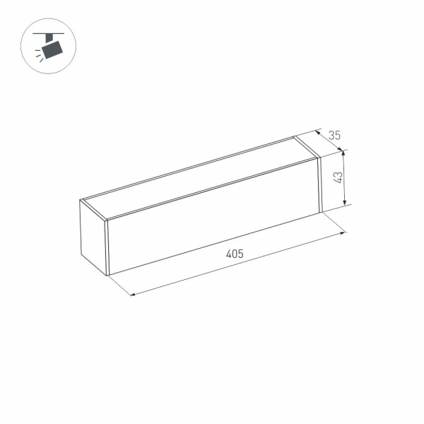 Трековый светодиодный светильник Arlight Mag-Flat-45-L405-12W Day4000 046577