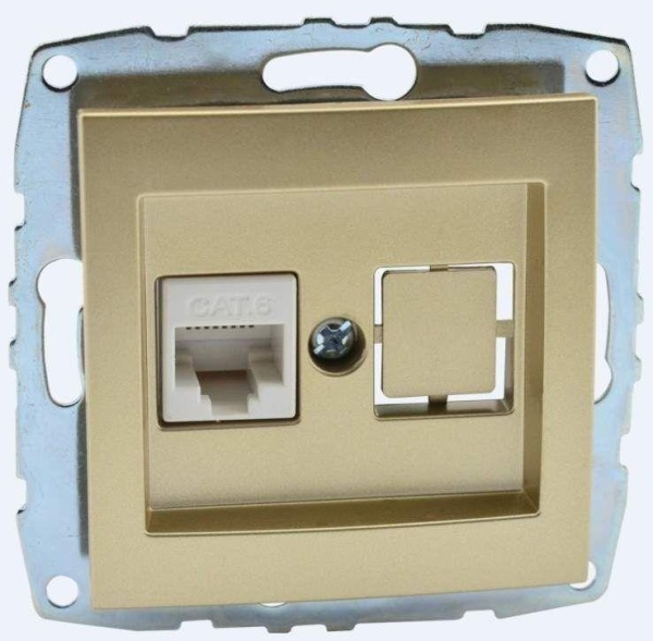 Розетка компьютерная RJ45 Mono Electric Despina/ Larissa 6 кат титан 500-002205-125 Розетка компьютерная RJ45 Mono Electric Despina/ Larissa 6 кат титан 500-002205-125